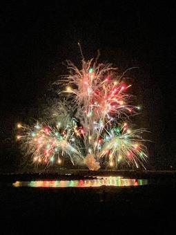 花火 花火,はなび,夜空の写真素材