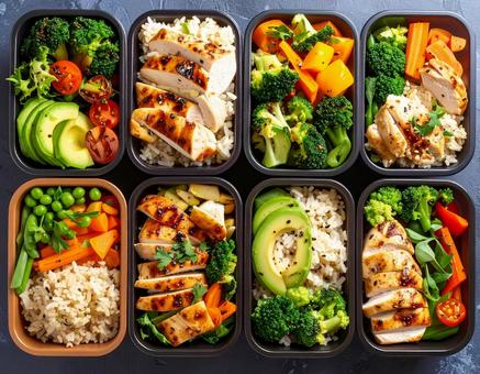 手作りの作り置き弁当 ミールプレップ4 手作りの作り置き弁当 ミールプレップ4の写真