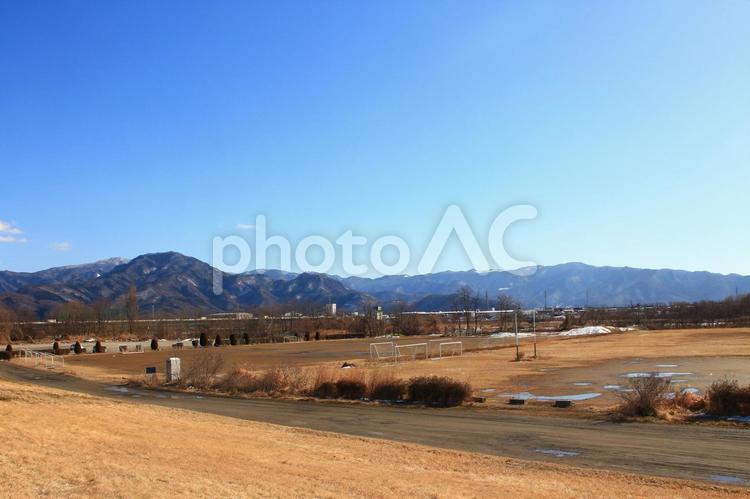 犀川グランド 長野市,長野,犀川の写真素材