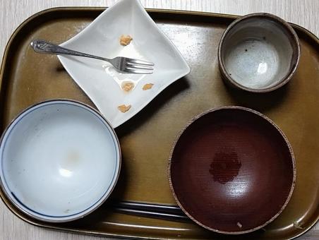 完食 完食 食事,夕食,ごちそうさまの写真素材