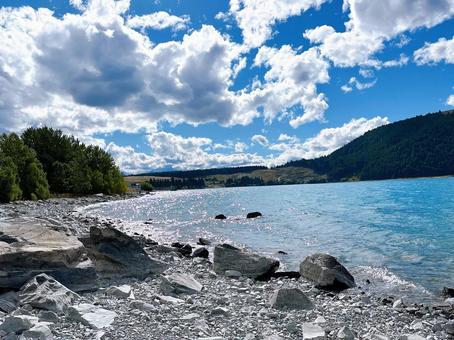 キラキラ夏の湖 キラキラ夏の湖の写真