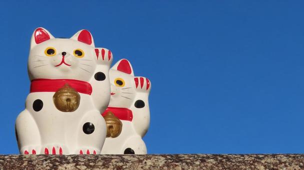 招き猫 招き猫 招き猫,縁起物,置物の写真素材