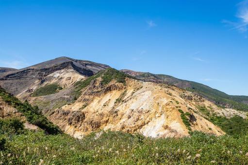 蔵王の風景⑶ 蔵王,山,崖の写真素材