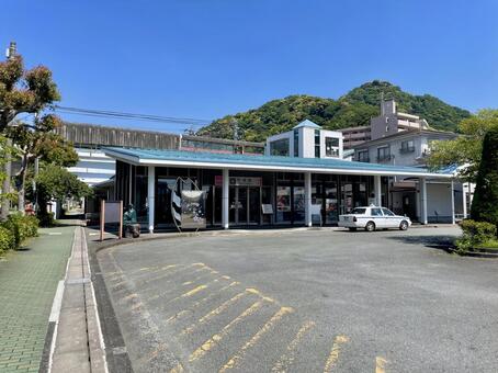 伊豆急行河津駅舎 河津駅,河津町,河津の写真素材