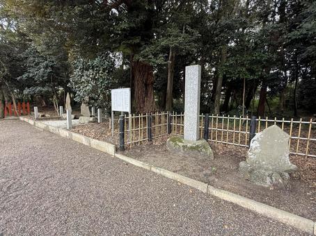 息栖神社　息栖中かりの歌碑の写真