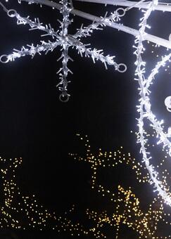 12月クリスマスイルミネーション イルミネーション,大阪,冬の写真素材