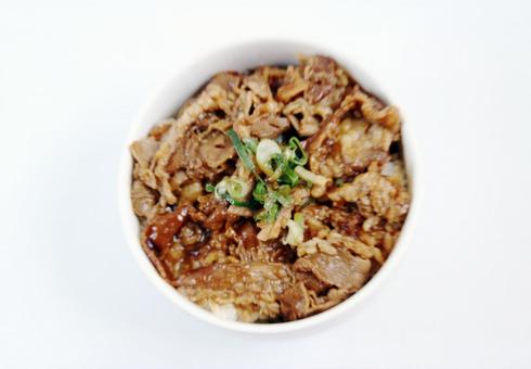 牛丼アップの写真 牛丼アップの写真の写真