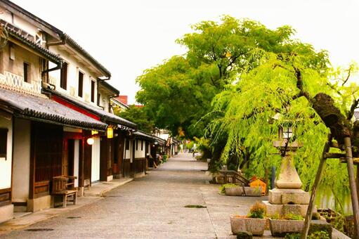 倉敷美観地区02 倉敷,美観地区,街並みの写真素材