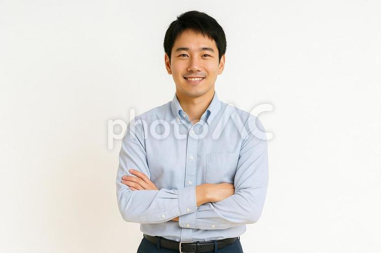 笑顔の男性小学校教師 小学校教師,男性教師,日本人講師の写真素材
