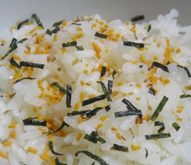 ごはん 白米,ふりかけ,ごはんの写真素材