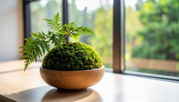 苔玉 苔玉の写真