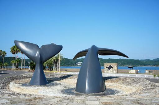 しっぽのモニュメント1 しっぽのモニュメント,モニュメント,クジラの写真素材