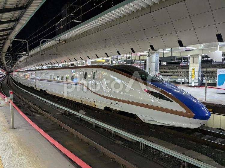 北陸新幹線（W7系） かがやき,とき,はくたかの写真素材