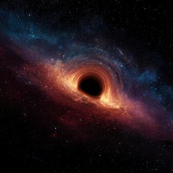 星々を巻き込むブラックホールの壮大な姿 星々を巻き込むブラックホールの壮大な姿の写真