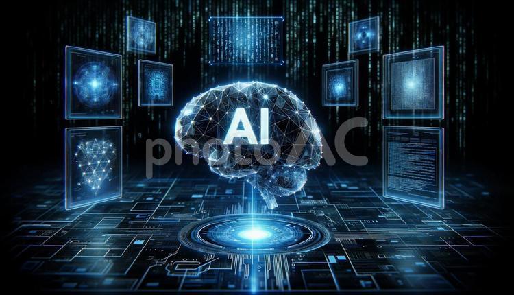 プロンプト入力でAIが生成処理03 プロンプト,入力,aiの写真素材