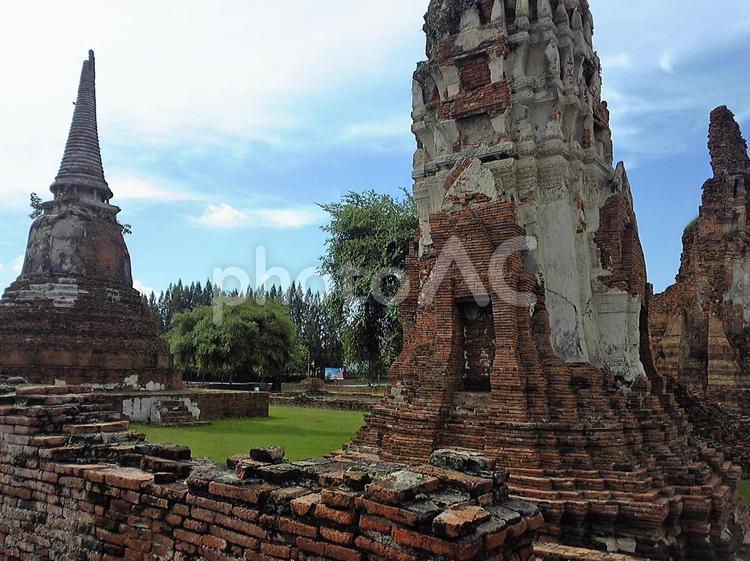 タイの遺跡（アユタヤ） タイ,thailand,アユタヤの写真素材