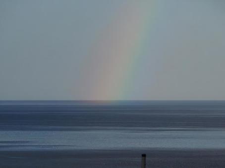 根室海峡の虹 根室海峡の虹の写真