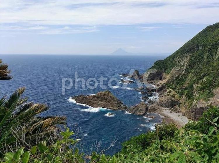 佐多岬からの展望9 佐多岬,本土最南端,九州の写真素材