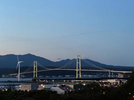 白鳥大橋 吊り橋,白鳥大橋,室蘭港の写真素材