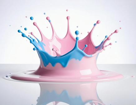 カラフルなミルククラウン カラフルなミルククラウンの写真