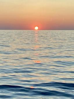 アドリア海の夕陽の写真