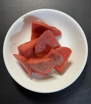 R7.11.11　赤かぶの酢漬け 赤かぶ,酢漬け,赤かぶ酢漬けの写真素材