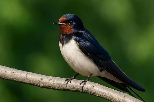 枝に止まるツバメの鳥・バードウォッチング 枝に止まるツバメの鳥・バードウォッチングの写真