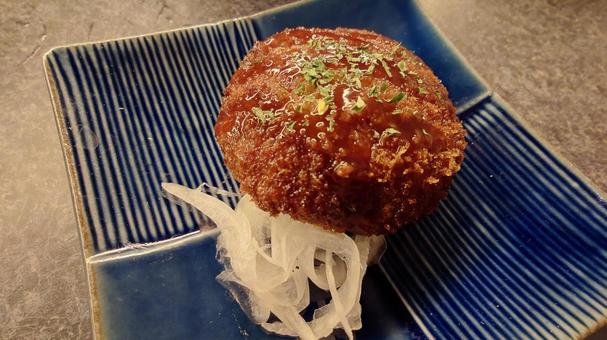 メンチカチ メンチカチ メンチカツ,揚げ物,肉料理の写真素材