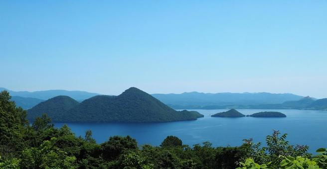 爽やかな夏の洞爺湖 爽やかな夏の洞爺湖 風景,洞爺湖,中島の写真素材