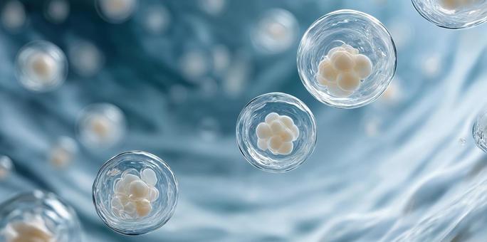 細胞・胚・受精卵が分割するイメージ 細胞・胚・受精卵が分割するイメージの写真