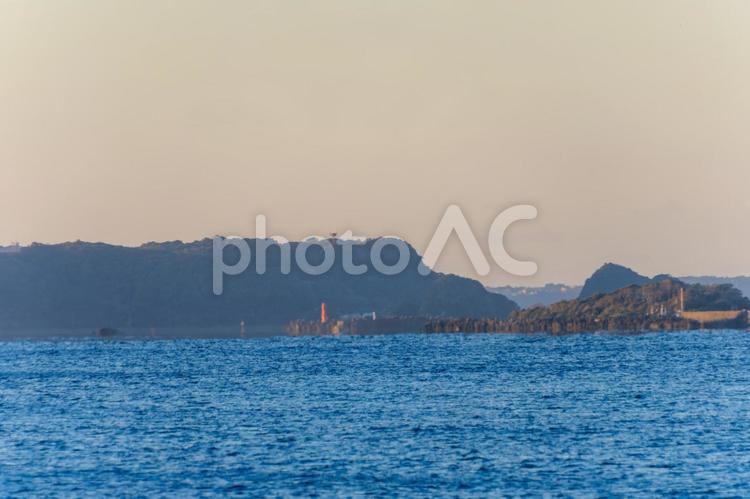 海と岬の風景 海,岬,山の写真素材