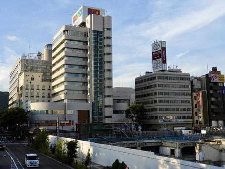 福島駅東口のビル街2 福島市,福島駅,地方都市の写真素材