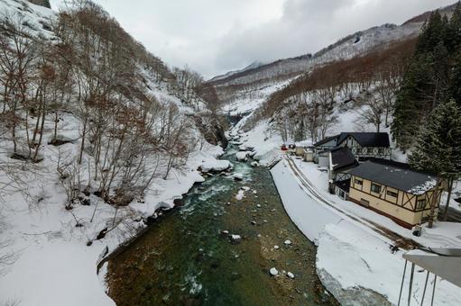 250329秋山郷切明温泉 250329秋山郷切明温泉 秋山郷,長野県,栄村の写真素材