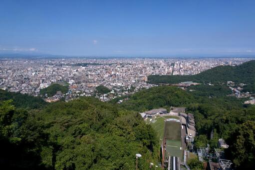 札幌の街並み 大倉山,札幌,街並みの写真素材