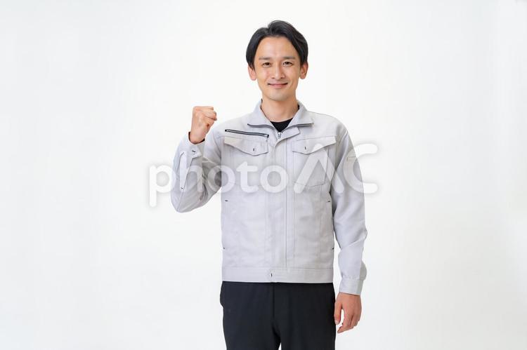 作業着を着た男性 日本人,点検,作業員の写真素材