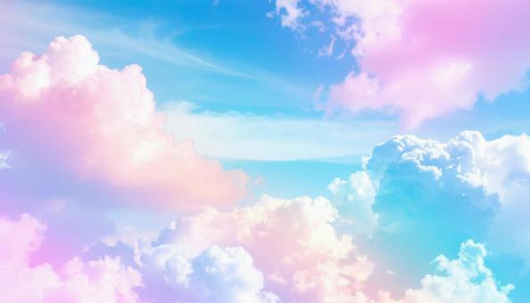 カラフルな雲の背景画像 カラフルな雲の背景画像の写真