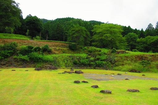 福井県-一乗谷朝倉氏遺跡-中の御殿跡 福井県-一乗谷朝倉氏遺跡-中の御殿跡 一乗谷,朝倉氏遺跡,中の御殿跡の写真素材