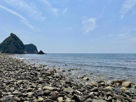 トンボロ 西伊豆 トンボロ 西伊豆 西伊豆,トンボロ,トンボロ現象の写真素材