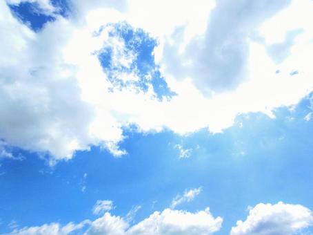 青空と白い雲 青空と白い雲の写真