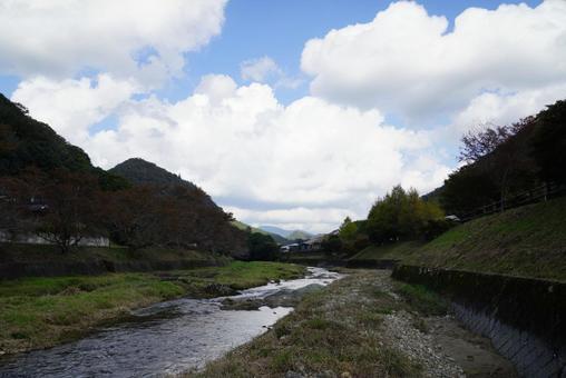 小川の風景 川,流れ,風景の写真素材