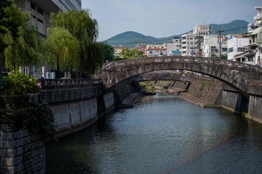 [Nagasaki City, Nagasaki Prefecture] Meganebashi Bridge, JPG