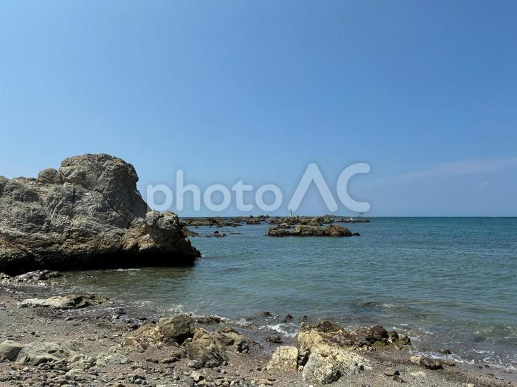 森戸大明神裏の海岸（森戸海岸）その3 森戸海岸,葉山町,海岸の写真素材