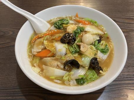 五目麺 五目麺 ラーメン,五目あんかけ,五目麺の写真素材