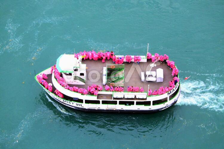 ナイアガラの滝のフェリー カナダ,ナイアガラの滝,ナイアガラフォールズの写真素材