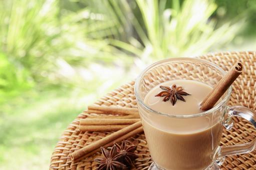 Chai drinking at a resort, JPG