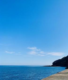 青い空と海 青い空と海の写真