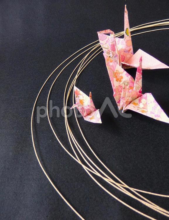 折鶴　永遠の静寂 正月,背景,正月飾りの写真素材