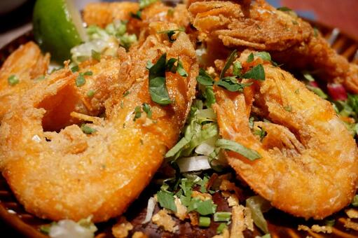 ガーリックシュリンプ ガーリックシュリンプ,甲殻類,海老の写真素材