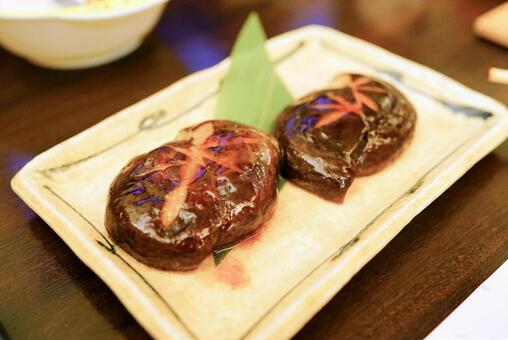 焼きしいたけ 食事,食卓,ビールに合うの写真素材