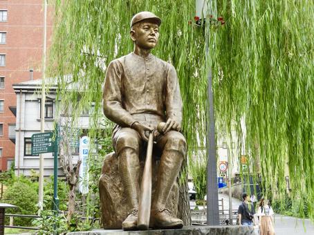 道後温泉正岡子規像 正岡子規像,正岡子規,道後温泉の写真素材